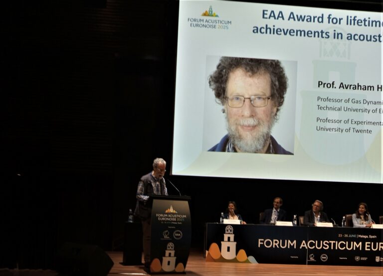 « EAA Award for lifetime achievements in acoustics » pour Avraham Hirschberg